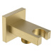 Držiak na sprchu, štvorcový, pevný, s výtokom, matný zlatý AQ591GB