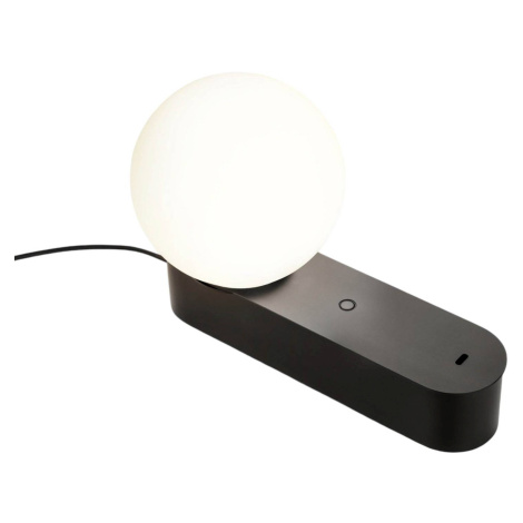 LEDS-C4 LED stolová lampa Perlina, čierna, dĺžka 22,8 cm