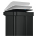 Matne čierny oceľový bezdotykový odpadkový kôš na triedený odpad 58 l – simplehuman