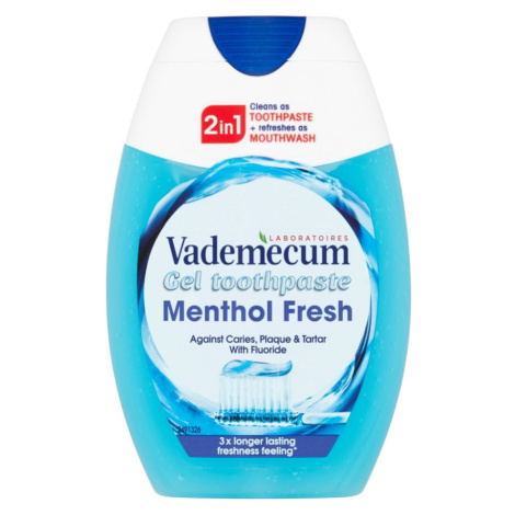 VADEMECUM Menthol Fresh 2v1 Gélová zubná pasta 75 ml