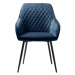 Furniria 26146 Dizajnová stolička Dana modrý zamat