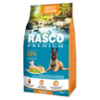 Krmivo Rasco Premium Adult Medium kura s ryžou 3kg