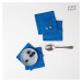 Modré látkové obrúsky v súprave 4 ks - Linen Tales