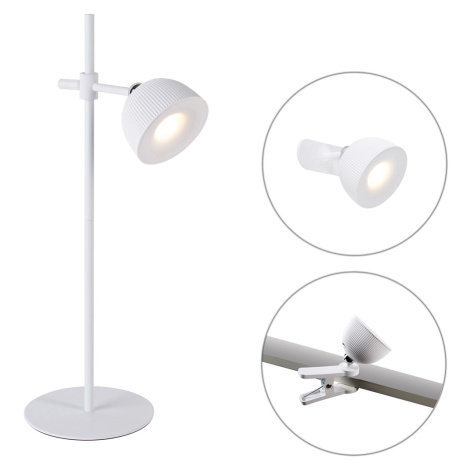 Moderná stolná lampa biela nabíjateľná - Moxie TRIO
