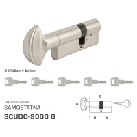 AGB - Vložka SCUDO 9000 S G obojstranná cylindrická vložka 40+30 mm + 5x kľúč