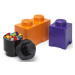 LEGO® Úložné boxy Multi-Pack 3 ks fialová, čierna, oranžová
