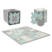 KINDERKRAFT SELECT Podložka penová puzzle Luno Shapes 185 x 165 cm Mint, 30ks, Premium