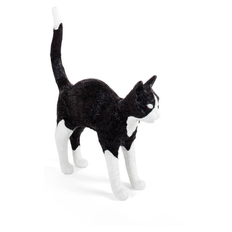 Stolová LED lampa Jobby The Cat, čierno-biela SELETTI