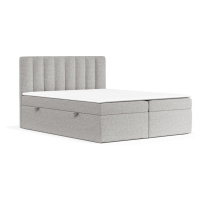 Svetlosivá boxspring posteľ s úložným priestorom 160x200 cm Novento – Maison de Rêve