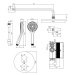 OMNIRES - Y termostatický podomietkový sprchový systém čierna /BLH/ SYSYT05BL