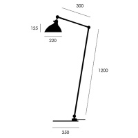Midgard modulárna stojacia lampa TYPE 556 čierna 140 cm