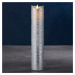 LED sviečka Sara Exclusive, strieborná, Ø 5cm, výška 25cm