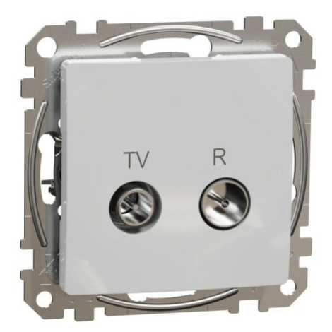 TV R zásuvka priebežná 10dB alu, Sedna Design (Schneider)