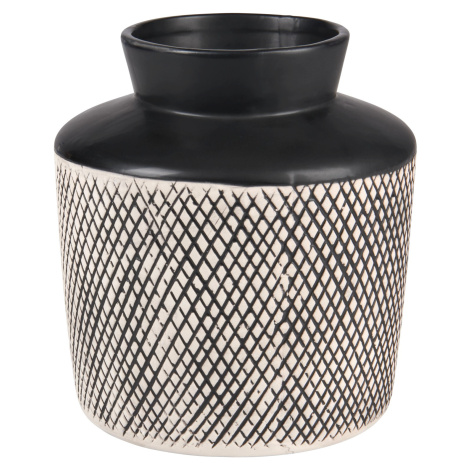 Váza Minimalist Zen keramika 18,4 cm x priemer 16,5 cm čierna
