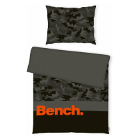 Bench Bavlnené obliečky sivo-čierna, 140 x 200 cm, 70 x 90 cm