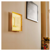 Nástenné LED svietidlo Window, 32 x 32 cm, zlaté
