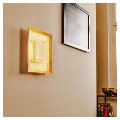 Nástenné LED svietidlo Window, 32 x 32 cm, zlaté Eco-Light
