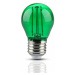 Žiarovka LED Filament E27 2W, Zelená 60lm, G45 VT-2132 (V-TAC)