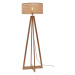 Stojacia lampa s bambusovým tienidlom v prírodnej farbe (výška 145 cm) Java – Good&amp;Mojo
