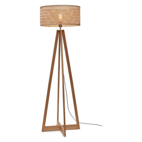 Stojacia lampa s bambusovým tienidlom v prírodnej farbe (výška 145 cm) Java – Good&amp;Mojo Good&Mojo
