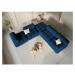 Modrý zamatový modul pohovky (pravý roh) Bellis – Micadoni Home