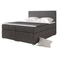 NABBI Diana 160 čalúnená manželská posteľ s úložným priestorom sivá