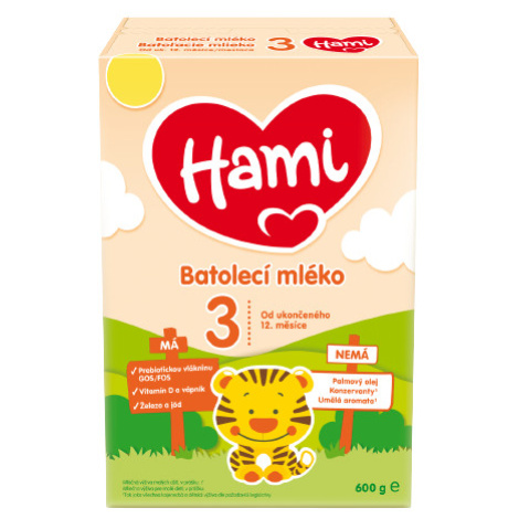 HAMI 3 Batoľacie mlieko od uk. 12. mesiaca 600 g