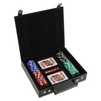 Poker sada 100ks + karty a kocky, v kufríku, 28x25x8cm