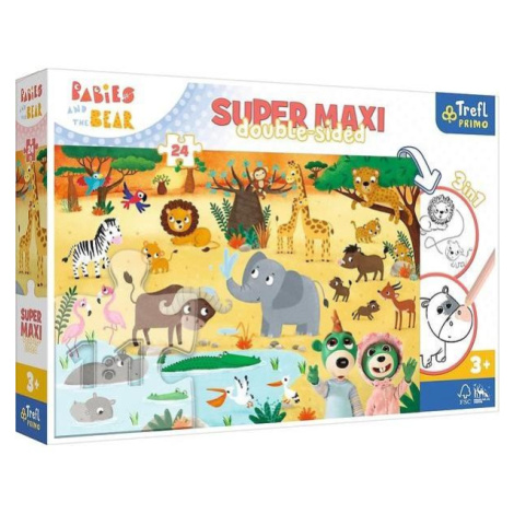 Trefl Puzzle 24 SUPER MAXI -  Deti a Medveď