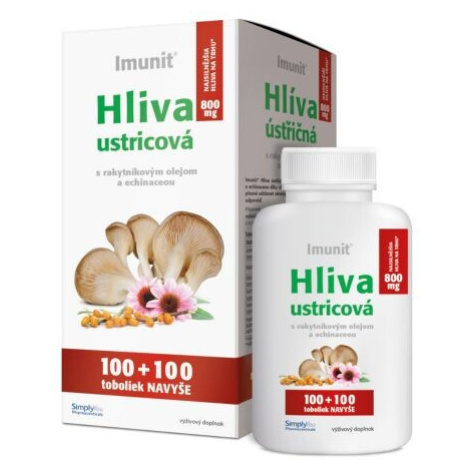 IMUNIT Hliva ustricová 800 mg s rakytníkom a echinaceou 100 + 100 kapsúl ZADARMO