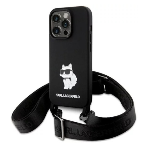 Kryt Karl Lagerfeld KLHCP15LSCBSCNK iPhone 15 Pro 6.1" hardcase black Crossbody Silicone Choupet