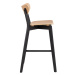 Barové stoličky v čierno-prírodnom farebnom prevedení z kaučukového dreva v súprave 2 ks 105 cm 