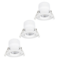 Prios LED vstavané svietidlo Shima, biele, 7W, 3000K, 3 jednotky,