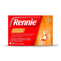 Rennie s príchuťou pomaranča 680 mg/80 mg žuvacie tablety tbl. mnd. 24 x 680 mg/80 mg