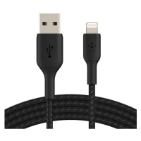 Belkin BOOST Charge Braided Lightning/USB-A odolný kábel, 3m, čierny