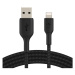 Belkin BOOST Charge Braided Lightning/USB-A odolný kábel, 3m, čierny