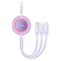 Kábel Baseus Bright Mirror 3, USB 3-in-1 cable for micro USB / USB-C / Lightning 66W / 2A 1.1m (