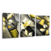 Impresi Obraz Abstraktné žlto sivý - 150 x 70 cm (3 dielny)