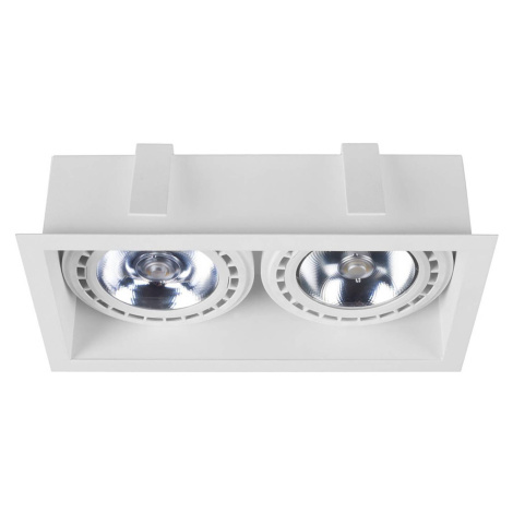 Zapustené Downlight Mod II, 2-plameňové, biela