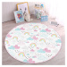 Biely detský koberec ø 120 cm Comfort – Mila Home