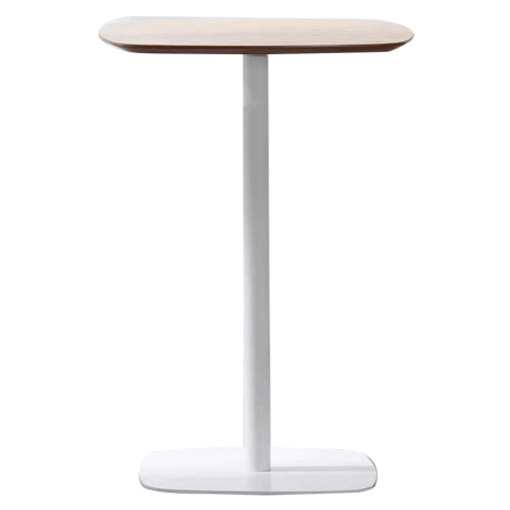 Barový stôl, dub/biela, MDF/kov, priemer 60 cm, HARLOV Tempo Kondela