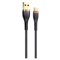 Nabíjací a dátový kábel USB, USB Type-C, 120 cm, 3000 mA, s ochranou proti rozbitiu, rýchle nabí