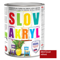 SLOVAKRYL - Univerzálna vodou riediteľná farba 0,75 kg 0849 - višňová červená