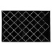 Koberec, čierna/vzor, 100x150  cm, MATES TYP 1