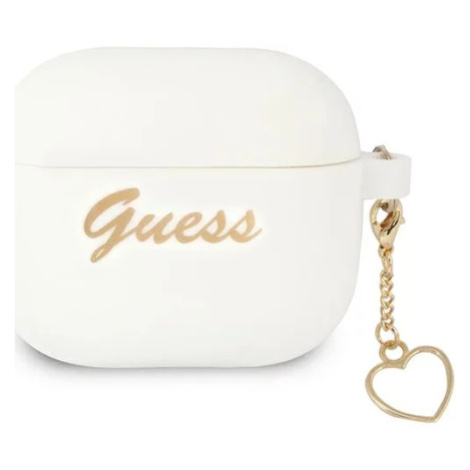 Obal Guess GUA3LSCHSH AirPods 3 cover white Silicone Charm Collection (GUA3LSCHSH)