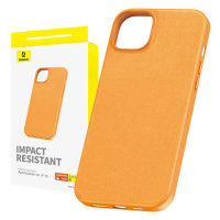 Kryt Baseus Phone Case for iPhone 15 Fauxther Series (Orange)