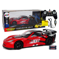 mamido  RC 1/18 Corvette C6 športové vozidlo. R Červená 2,4 g Svetlo