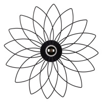 Čierne kovové nástenné svietidlo ø 52 cm Lotus – Squid Lighting