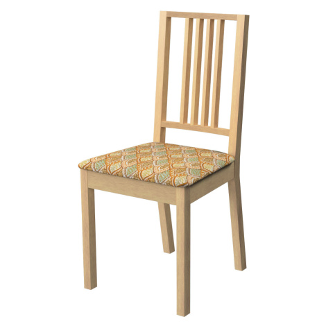 Dekoria Poťah na stoličku Börje, béžový a zelený kvetinový motív, poťah na stoličku Börje, Inten
