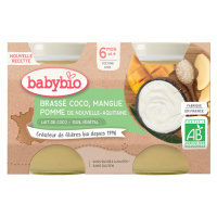 BABYBIO Brassé z kokosového mléka mango jablko 2 x 130 g